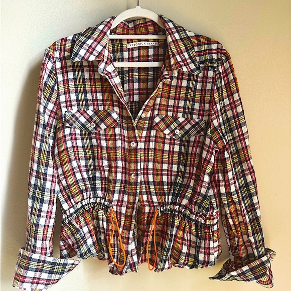 Veronica Beard Shania Cinched Waist Shirt Jacket - Picture 3 of 11